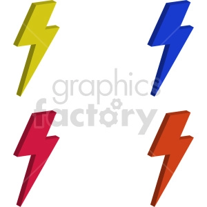 lightning symbol bundle vector graphic