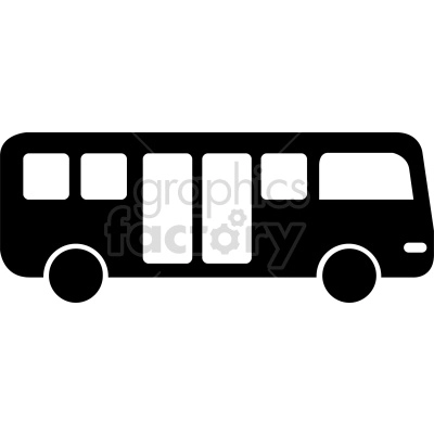 side view silhouette of bus icon