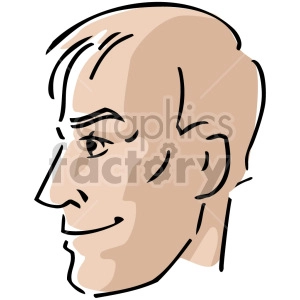 profile of cartoon man's face