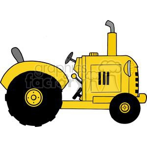 Vintage Yellow Farm Tractor