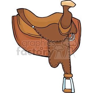 cartoon horse saddle