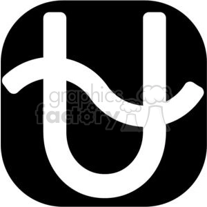 The image is a stylized representation of the symbol for Ophiuchus, which is sometimes referred to as the 13th zodiac sign in astrology. It is a simple black and white image, with the symbol appearing in white against a black background.