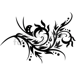 Chinese swirl floral design 006