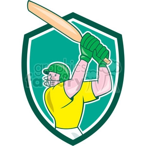 cricket player batting OL 1114 SHIELD
