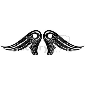 vinyl ready vector wing tattoo design 043