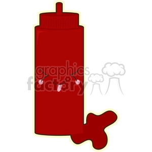 Ketchup cartoon character vector image
