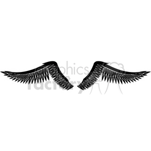 vinyl ready vector wing tattoo design 073