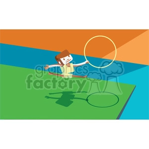 olympic gymnastics game character illustration