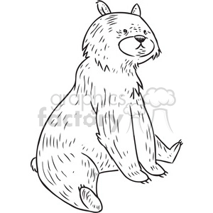 bear sit vector illustration