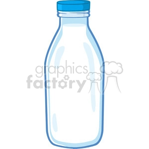 Royalty Free RF Clipart Illustration Cartoon Milk Bottle
