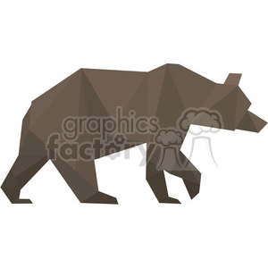 Bear polygon animal art
