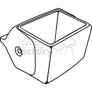 outline of an opened cooler