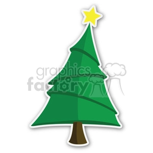 christmas tree sticker v6
