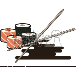 Sushi flat vector icon design