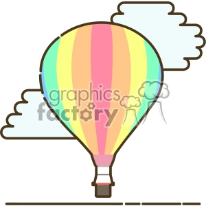 Hot air ballon flat vector icon design