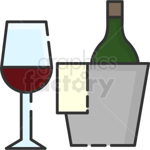 wine and cooler vector icon art