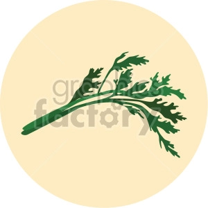 parsley on yellow circle background
