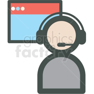 tech support web hosting vector icons