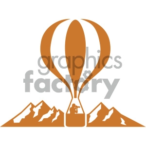 hot air balloon vector icon