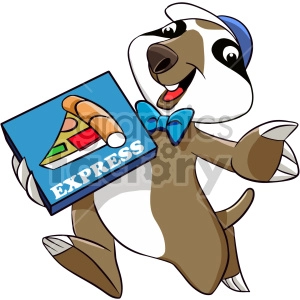 cartoon sloth pizza delivery