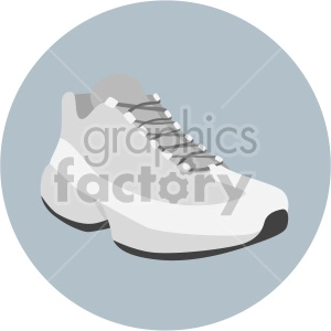 gray running shoe on circle background