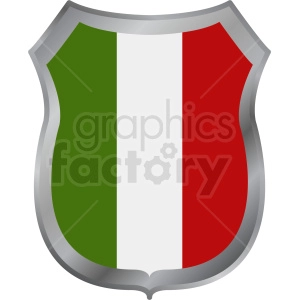 italy flag shield design
