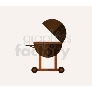 vector open grill flat icon design