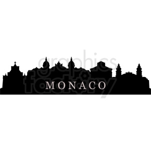 vector monaco city skyline design