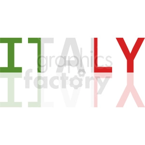 Italy vector clipart text