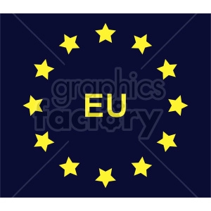 Flag of European Union vector clipart 06