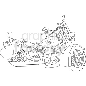 Harley motorcycle vector clipart