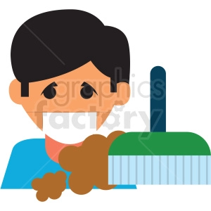 boy with allergies vector icon