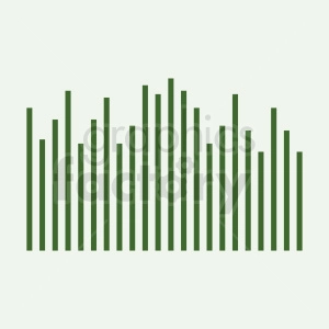 green statistics chart vector icon on background