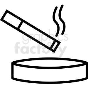 cigarette ashtray vector icon clipart