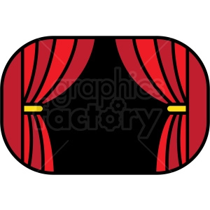 red stage curtain icon