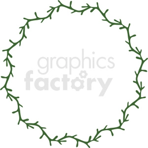 branch wreath frame vector clipart
