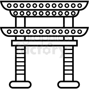 japanese tower vector icon
