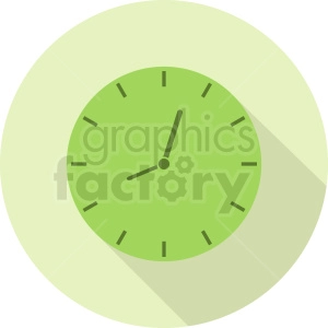 lime green clock on circle background