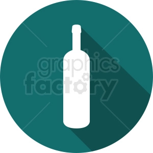 wine bottle on circle aqua background