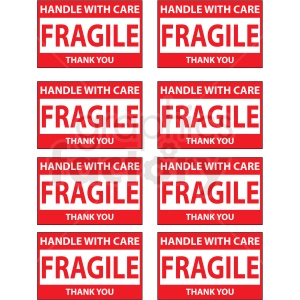 fragile vector decal set