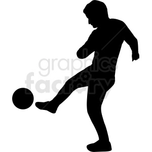 soccer player silhouette vector clipart