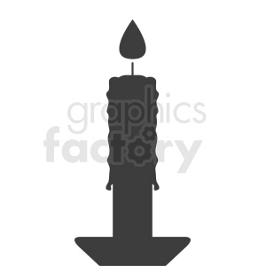 melting candle vector icon