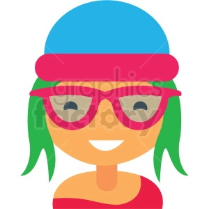 hipster avatar icon vector clipart