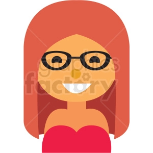 hipster girl avatar icon vector clipart
