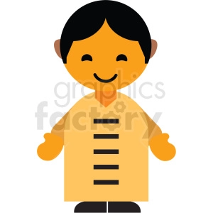 China male character icon vector clipart