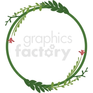 circle wreath vector clipart