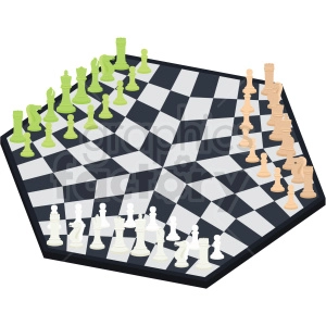 chess board triple play vector clipart