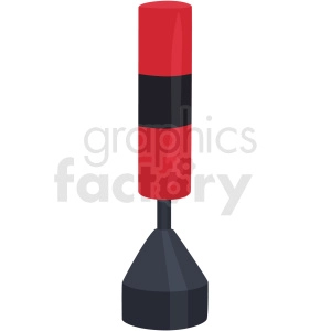 standing boxing bag vector clipart