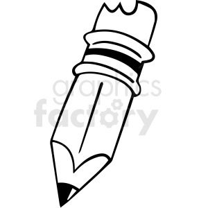 black and white cartoon pencil vector