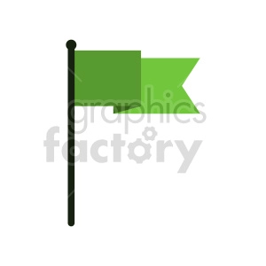 green flag vector clipart